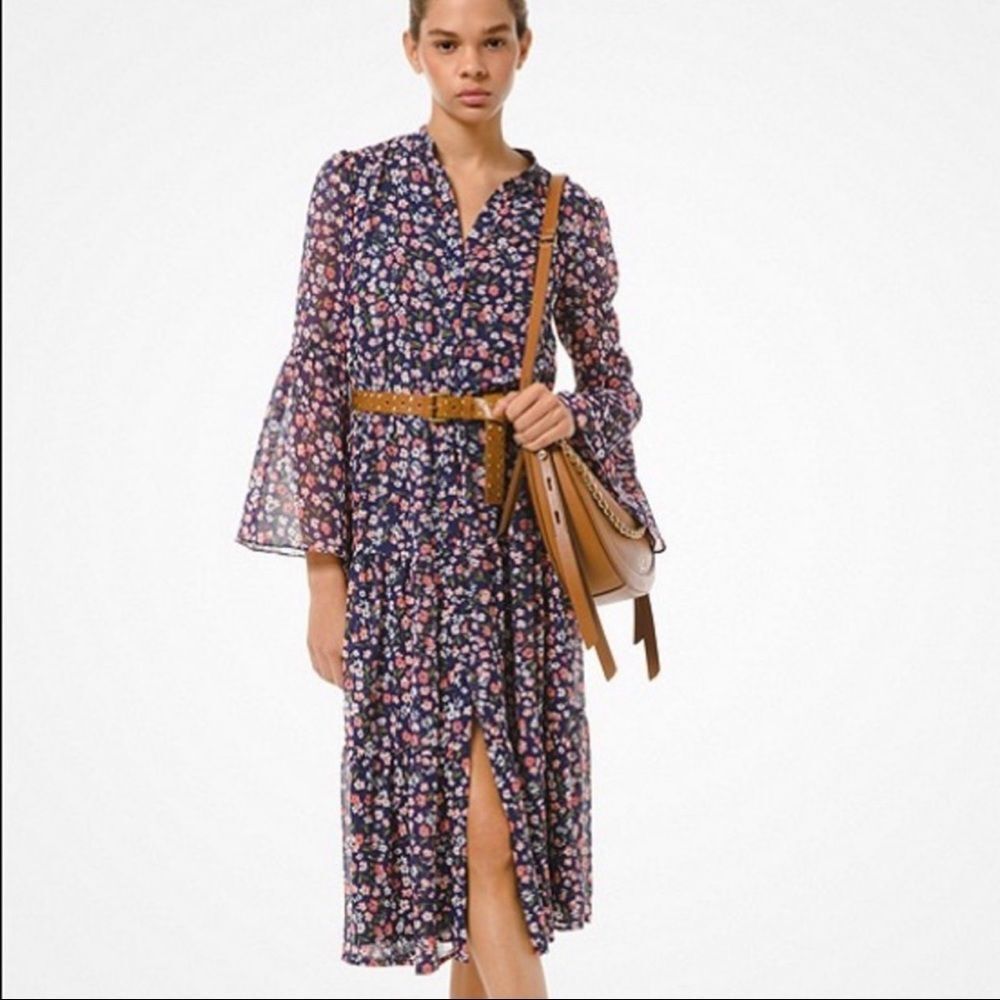 MK Floral Dress with belt NWT